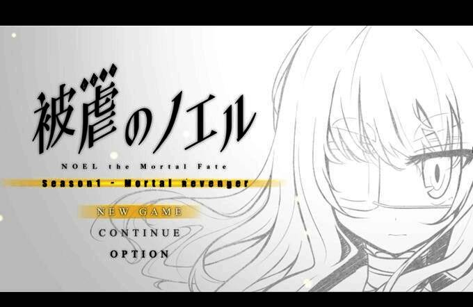 《被虐的诺艾尔 完整版》游戏封面图，主角诺艾尔手持武器，眼神坚定地望向前方，背景为暗色调的奇幻世界