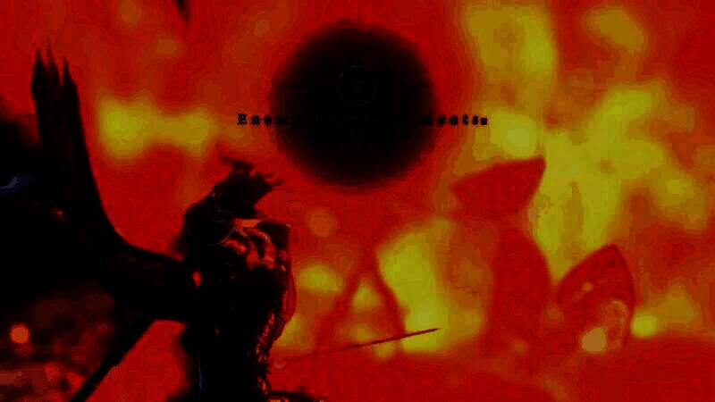 隼龙持剑站立于火海之中，周围敌人倒地，气氛肃杀