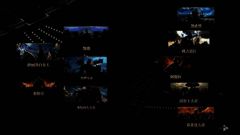 英雄技能界面特写，多位英雄头像环绕战术技能图标，展现多元文明风格