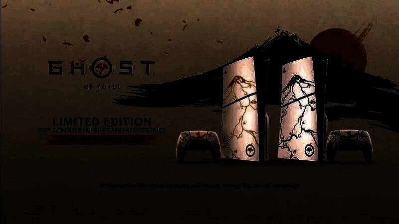 《羊蹄山之魂》限定版主机套装全景展示，黑红配色彰显武士气质