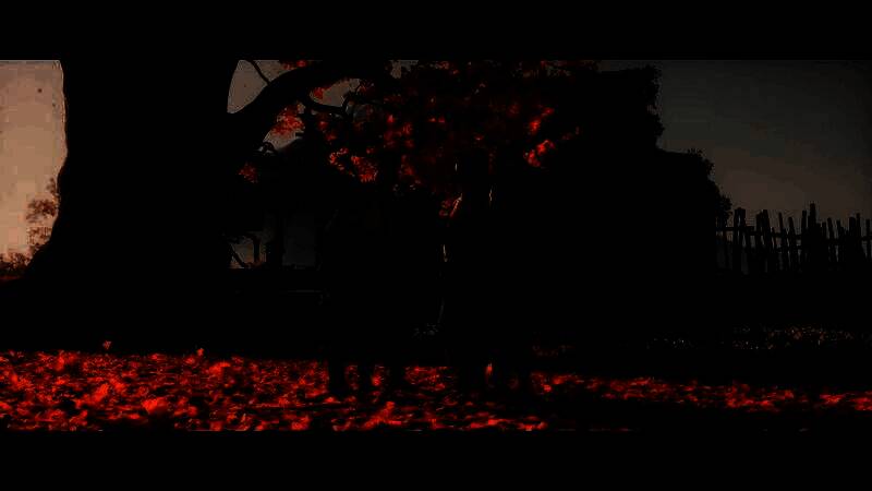 笃佩戴面具的特写镜头，眼神锐利，充满神秘感