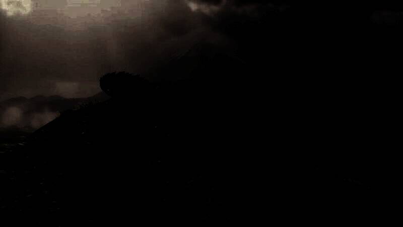 黑泽模式下的黑白战斗场景，极具电影质感