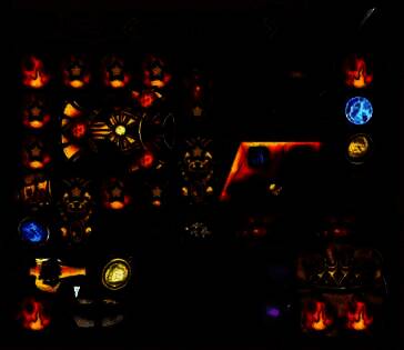 火焰魔导师角色立绘展示，身穿红色法袍，手持燃烧法杖，周身环绕火焰特效