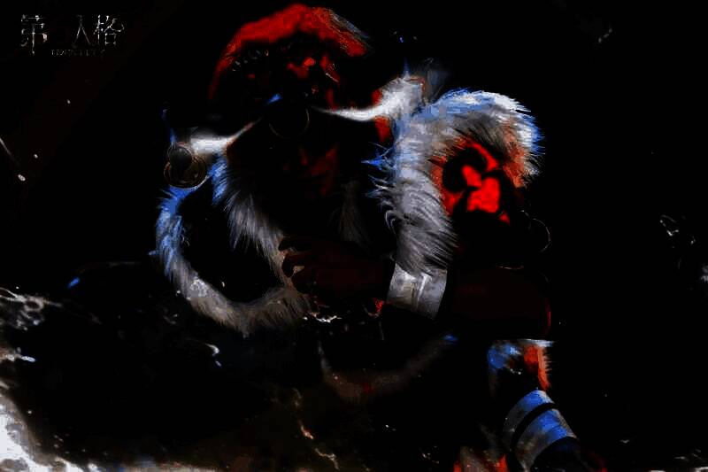 前锋COSER摆出冲刺动作，姿态动感十足，周围玩家鼓掌拍照