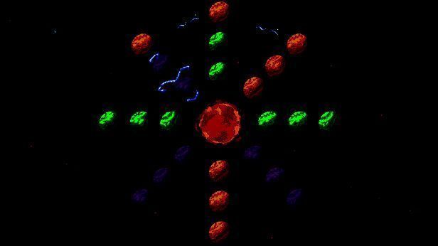 游戏终局画面，玩家完成高难度关卡，大量行星与道具形成完美闭环，分数突破百万，背景星云璀璨