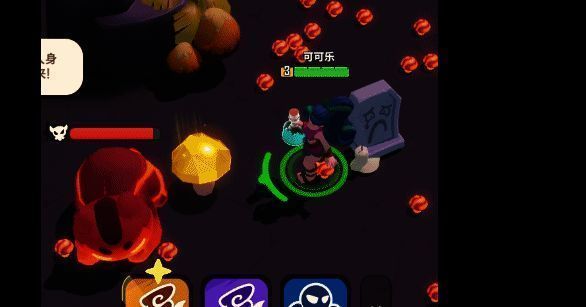 一名野蛮人被击败后金菇散落一地，周围敌人迅速抢夺，战局瞬间逆转