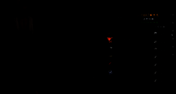 登天流瀑布下方洞窟入口，水流飞溅，石门上刻有‘龙脉’二字