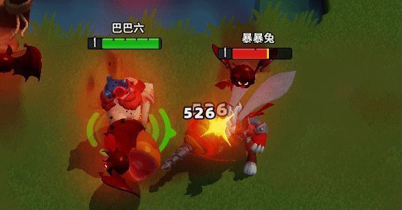 巴巴六周围环绕吸血蝠，攻击敌人并恢复生命值