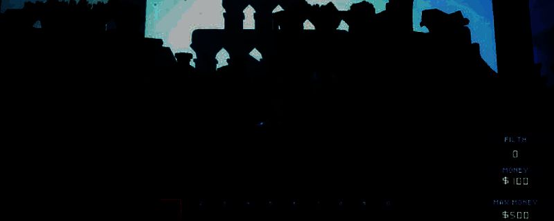 《Fishing Shop Simulator》游戏主界面展示，画面中显示渔具店外观与角色站立场景