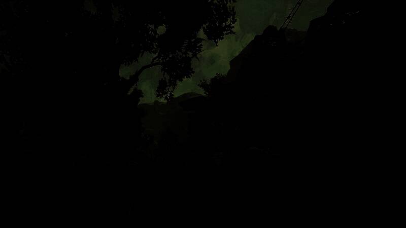 《哥特王朝：重制版》美术概念图，展示阴暗沼泽与破败城堡交织的黑暗奇幻世界