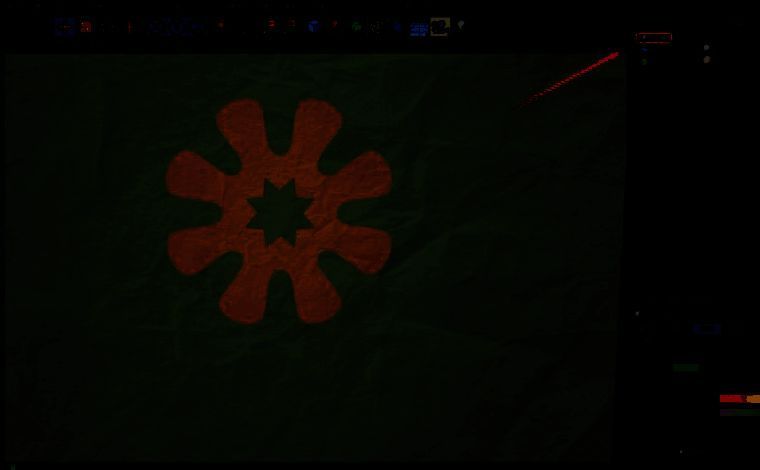 完成灯光设置后渲染出的剪纸风格三维效果图，展现清晰边缘与纸质感