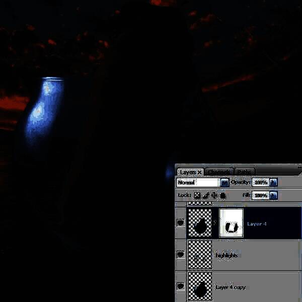 通过蒙版技术保留鼠标在玻璃上的投影