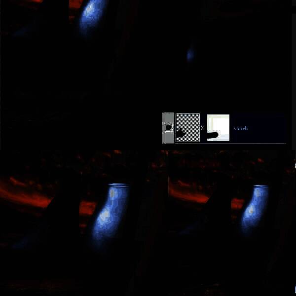 在仓鼠下方加入鲨鱼鳍，增添画面张力