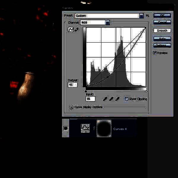 曲线调整前后对比