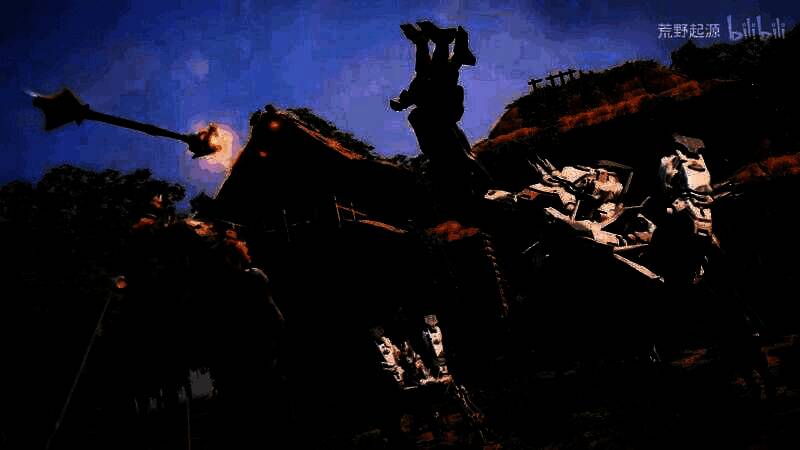 角色在雨中与机械狼群激烈战斗，水花飞溅，光影效果逼真