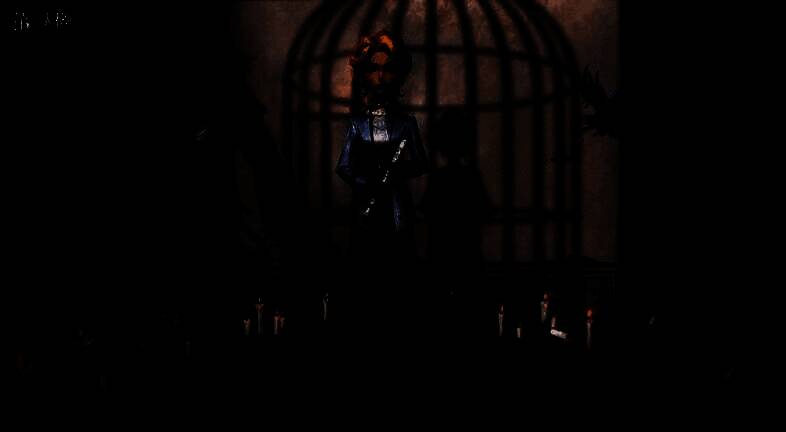 剧情章节预告图，古老钟楼前站着模糊人影，天空布满裂痕，象征秘密即将揭晓