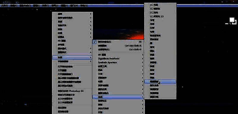 右键菜单中选择‘蜂巢图案’效果，弹出效果列表选项