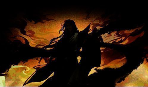 玩家角色在祭坛前与巨大仙蛊共鸣的场景，空中悬浮着符文与蛊虫，光影交错，仪式感十足