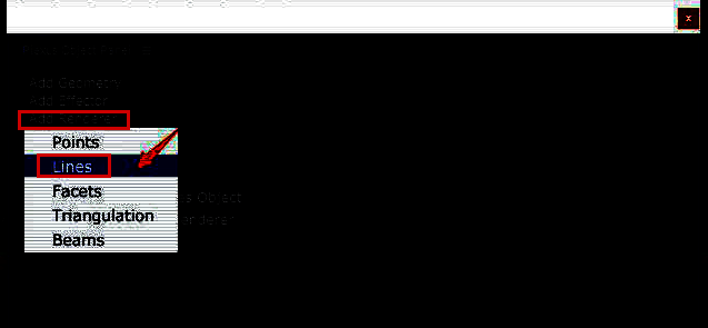 Add Renderer选项中点击Lines以启用线条渲染