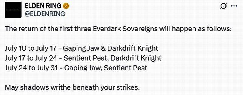 《艾尔登法环：黑夜君临》游戏实机画面，玩家角色在昏暗战场中与巨型Boss激烈交战，技能特效绚丽