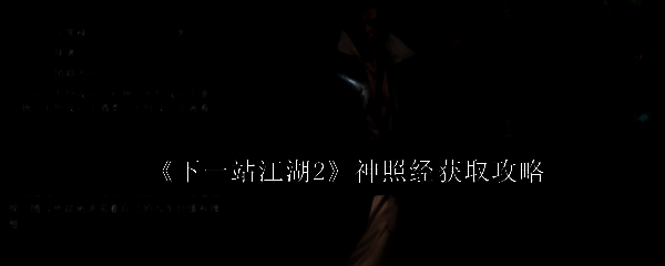 《下一站江湖2》游戏界面展示神照经秘籍图标，金色卷轴散发着神秘光芒