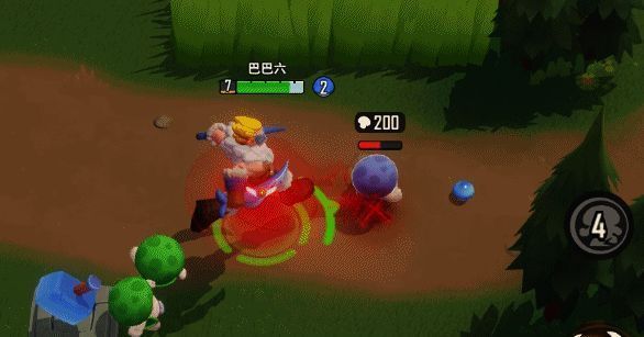 多个彩色蘑菇跟随角色移动，形成滑稽又可爱的队伍阵列