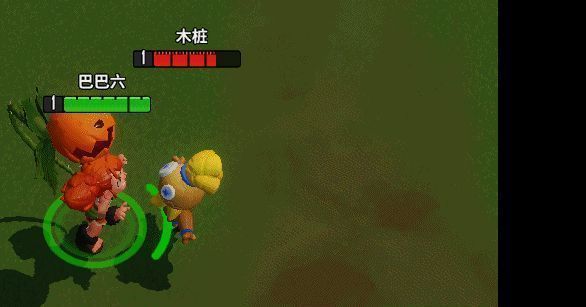 巴巴琪释放技能，食人花扑出抓住敌方角色并将其拉回