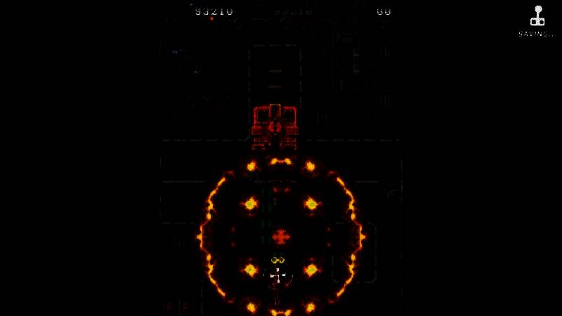 《OUT ZONE》科幻风格关卡，玩家驾驶机甲对抗外星生物，背景为崩坏城市