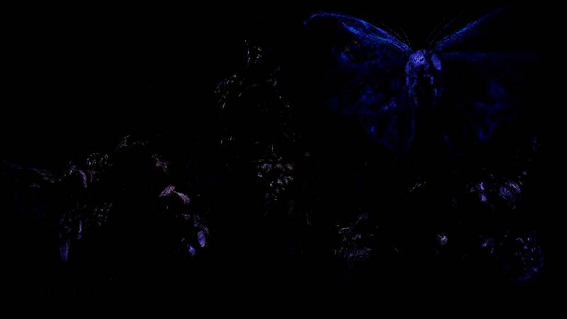 玩家角色在破碎神殿中与三头野兽激烈交战，三只头颅同时喷吐能量光束，战场遍布爆炸特效与残垣断壁