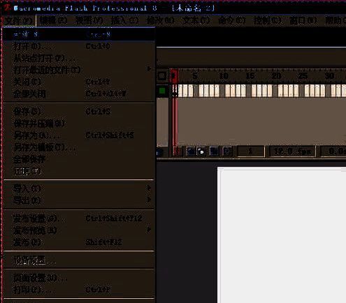 新建文档对话框，常规标签页中选择Flash文档类型