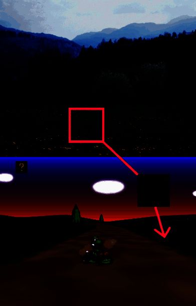 玩家将原始照片进行模糊化处理后的对比图，清晰展示与游戏贴图的高度一致性