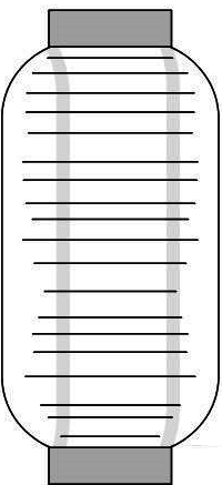 完成绘制的白色灯笼成品图，结构清晰，细节丰富