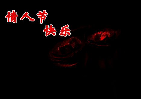 最终生成的动态贺卡GIF预览效果，展示文字缩放动画