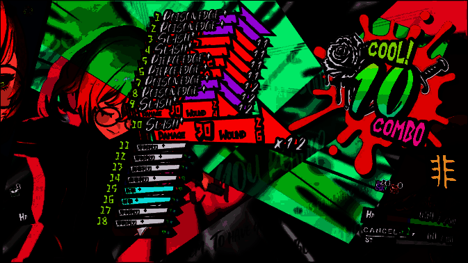 角色释放连击技能的动态画面，屏幕充满华丽技能特效