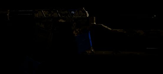 VSS白狼连队涂装展示，枪身覆盖雪地迷彩与蓝色战术元素，背景呈现极地作战氛围