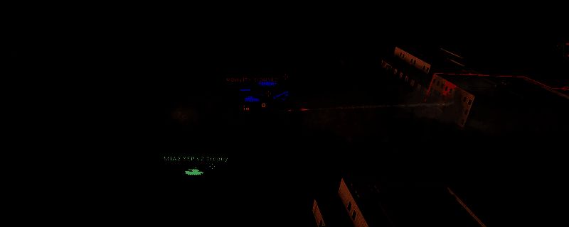 《断箭》游戏中玩家架设重机枪在建筑物窗口进行火力压制的场景，枪口火光闪烁，视野开阔