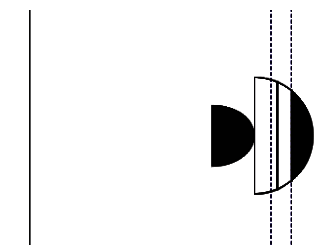 使用刻刀工具沿参考线分割图形，分离鱼身与鱼尾