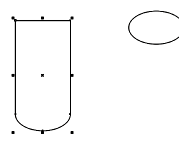 焊接后的矩形与椭圆融合，形成顶部带弧线的柱体结构