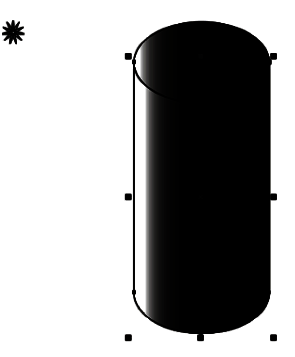 渐变填充后的圆柱顶部与侧面，呈现出明显的光影层次