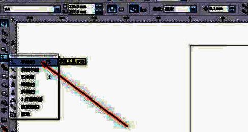 CorelDraw X4界面左侧工具栏中的手绘工具被选中，光标显示为画笔状态