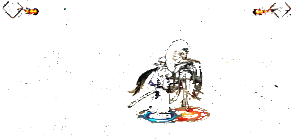 地面释放三技能‘一闪’，刀鞘震飞敌人后武士刀飞出命中并触发瞬身斩击