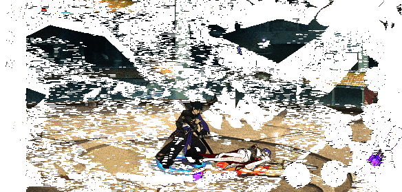 隐藏奥义‘天地灭尽’释放，敌人被高高震飞后缓慢下坠，带土挥刀终结