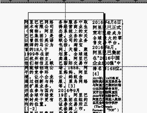 分栏完成后整体版面整洁有序的设计效果展示