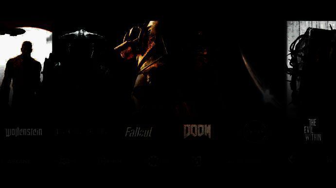 《上古卷轴5：天际》与《辐射4》游戏画面拼接图，展示标志性场景与角色战斗画面