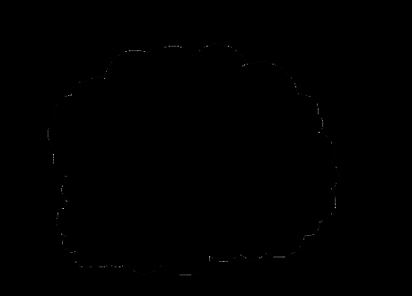 已完成的云朵图案清晰显示在绘图区中央，线条圆润流畅，形似天空中的白云