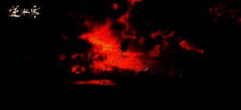 枫林小驻地图实机画面，晨雾缭绕，枫叶随风飘落，宛如水墨画卷