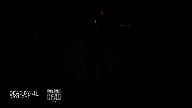 瑞克·格里姆斯游戏内形象展示，身穿警长制服，手持左轮手枪，背景为警车残骸