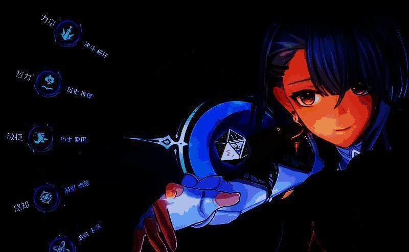 角色加点界面展示，智力属性被高亮选中，旁边显示‘提升解谜速度与线索发现率’