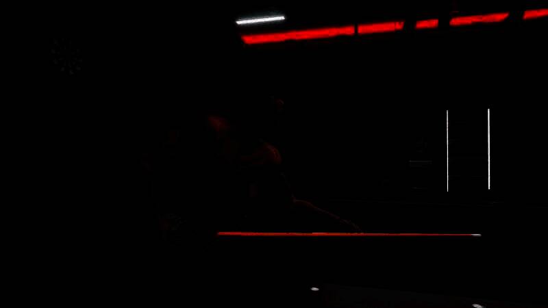 角色站在体重秤上查看体脂率变化，屏幕上显示详细健康数据