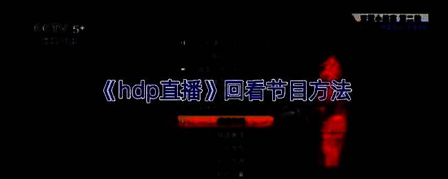 HDP直播频道列表界面，蓝色‘回’字标识清晰可见，方便用户识别可回看频道